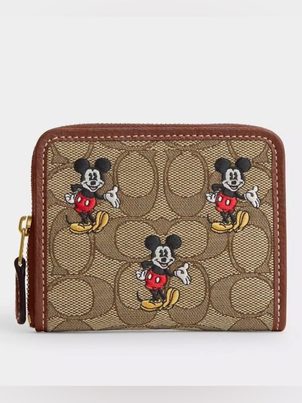 NEW COACH x DISNEY PARKS 50th Anniversary Ltd Ed Mickey Mouse Zip Wallet RARE❗️